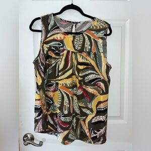 Sonoma Sleeveless Lightweight Multicolor Patterned Top XL